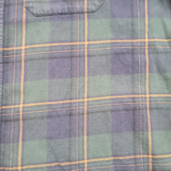 Eddie Bauer Shirt Mens XL Green Flannel Outdoors Medium Weight Casual Campcore - Picture 5 of 14